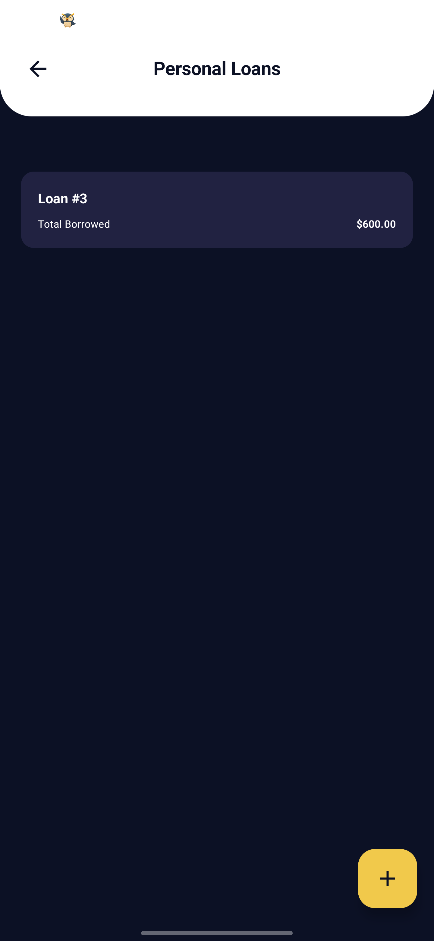 Personal loans tracking